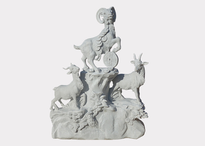 石雕三羊开泰雕塑