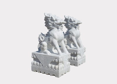 石雕汉白玉麒麟