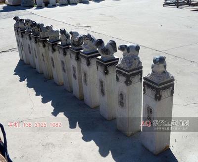 十二生肖-青石仿古-石雕拴马桩