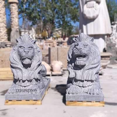 石雕青石欧式狮子