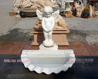 石雕水盆-SDSP1002-小孩