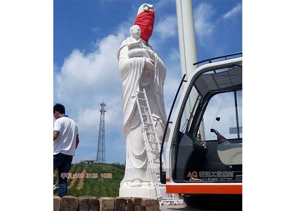 大连市石雕观音像送子观音雕塑